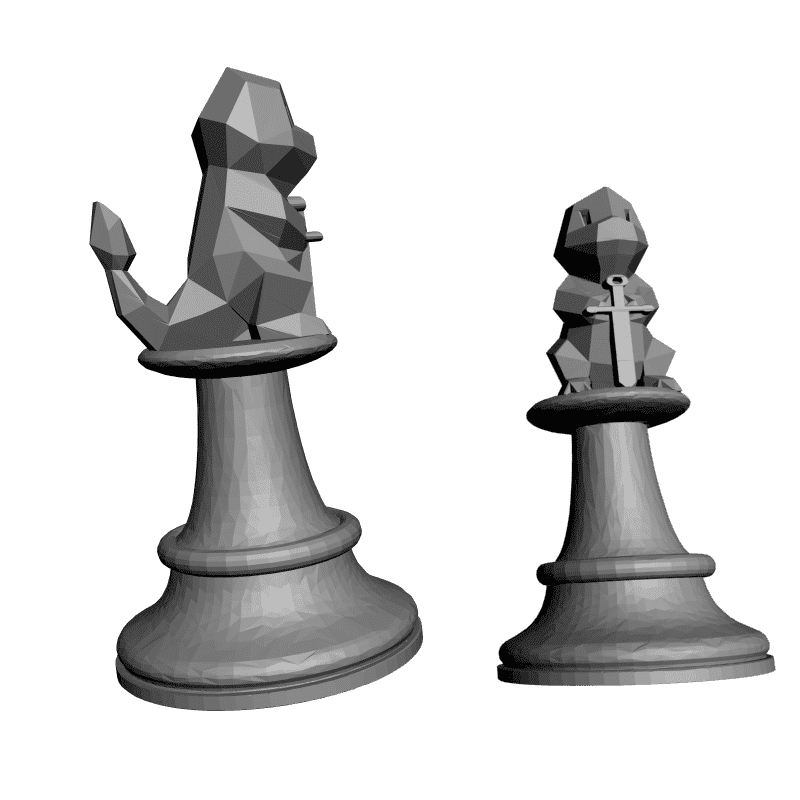 картинка Набор шахмат. Покемоны PI3-114 3D-STL.COM