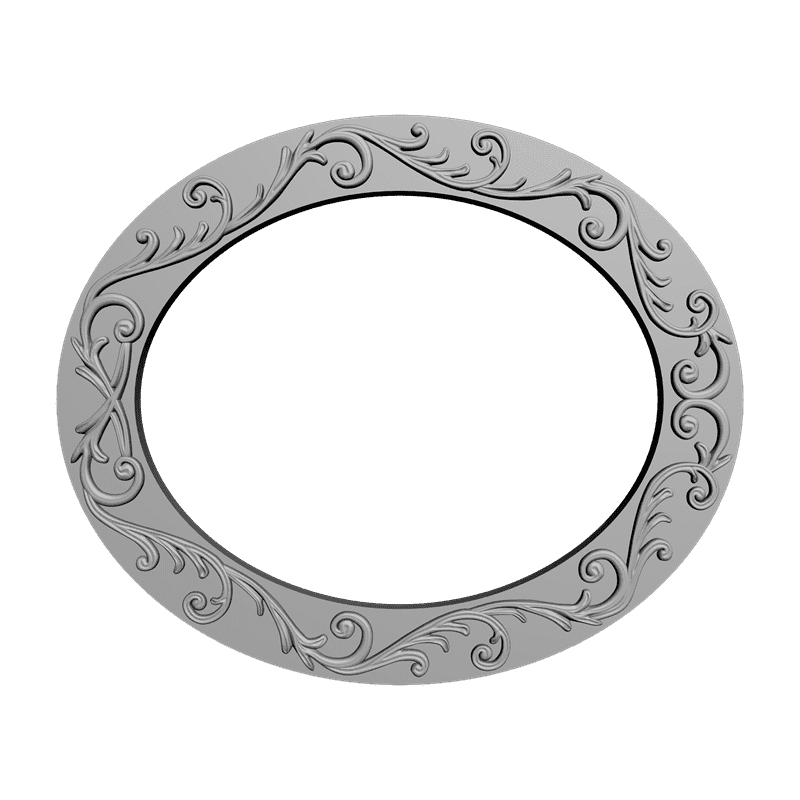 картинка Овалиная рамка резная D14-167 3D-STL.COM