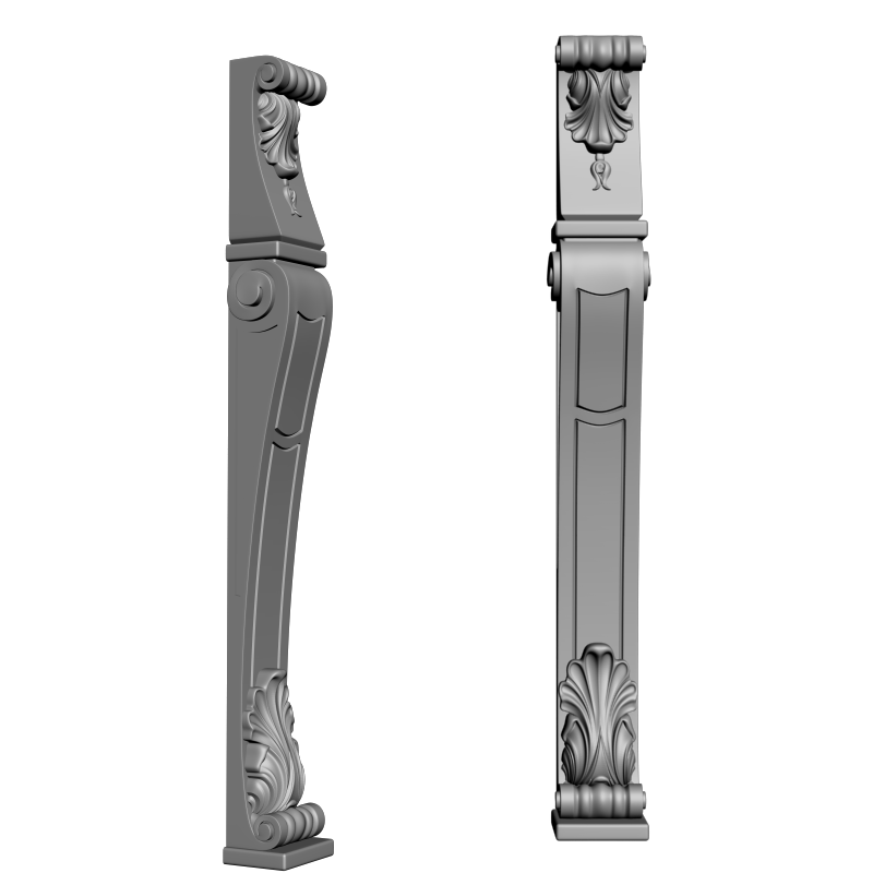 картинка Столб резной декоративный D17-072 3D-STL.COM