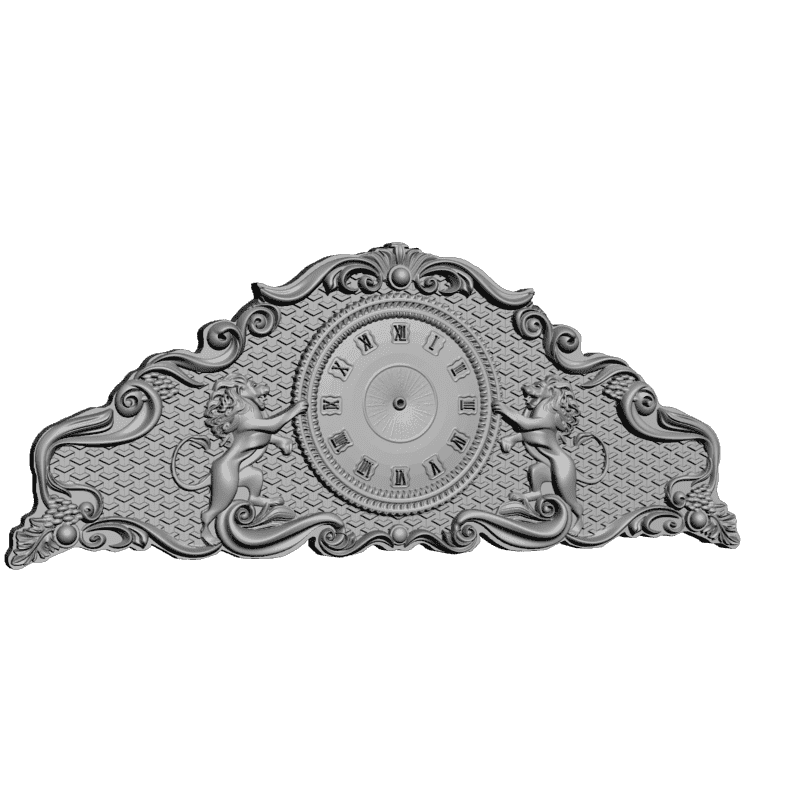 картинка Часы со львами P3-140 3D-STL.COM