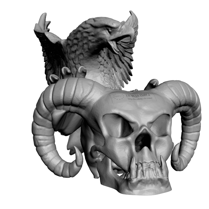 картинка Дьявольский череп P4-556 3D-STL.COM