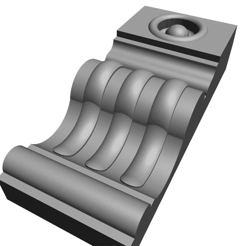 картинка Кронштейн резной D9-080 3D-STL.COM