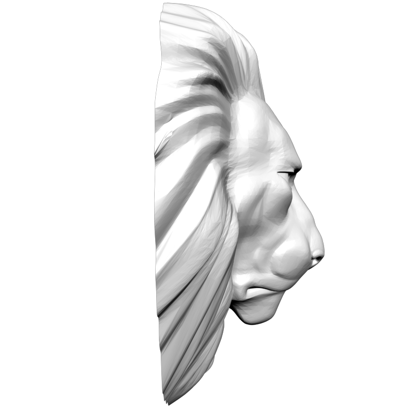 картинка Голова льва F1-214 3D-STL.COM