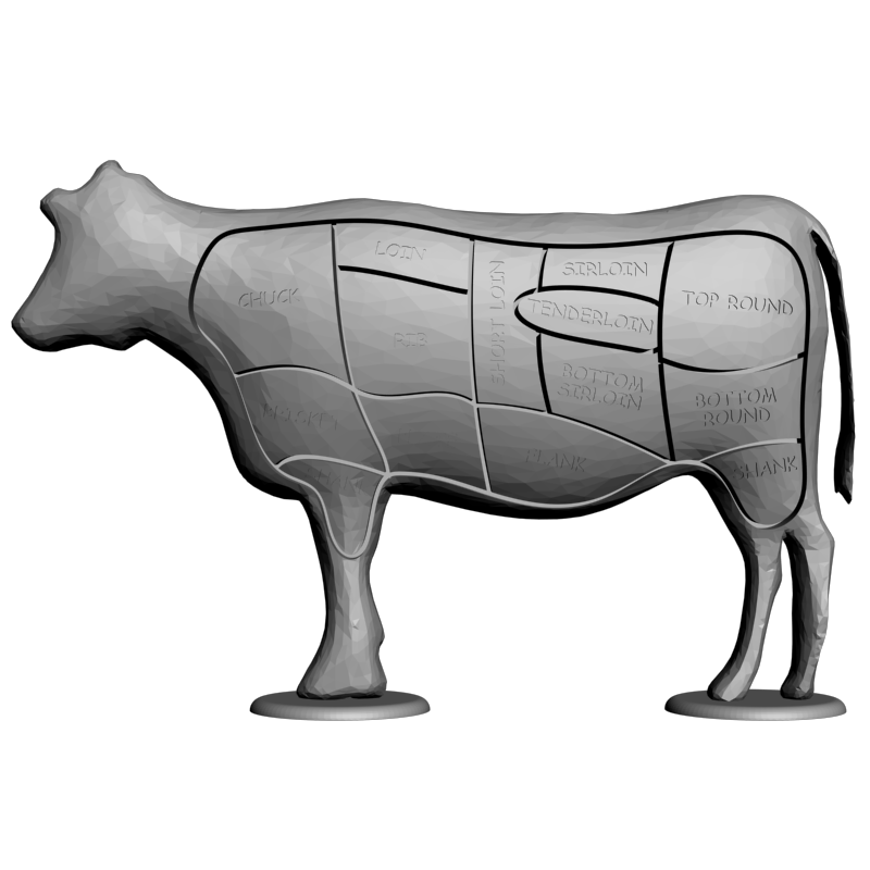 картинка Корова - головоломка PI1-287 3D-STL.COM
