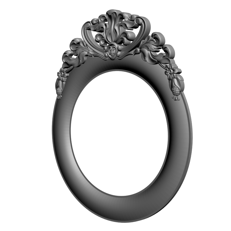 картинка Рама резная круглая D14-402 3D-STL.COM