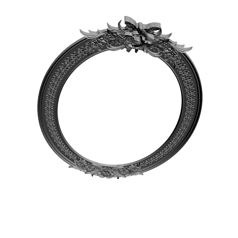 картинка Овальное зеркало. Рамка D14-050 3D-STL.COM