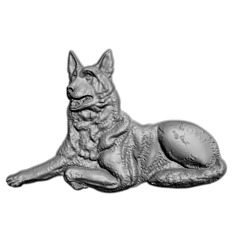 картинка Немецкая овчарка F1-268 3D-STL.COM