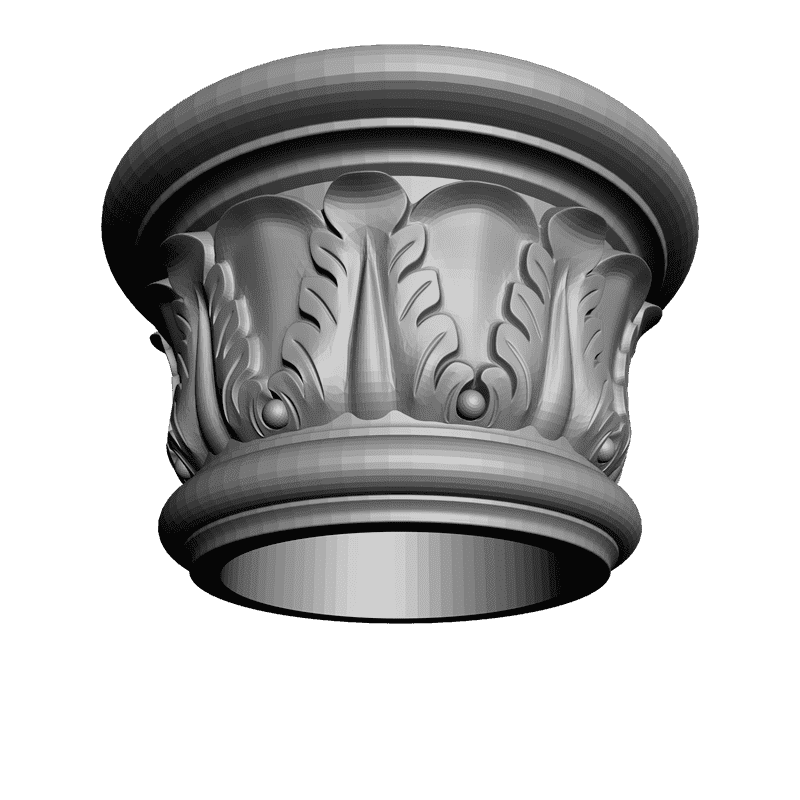 картинка Капитель резная D6-028 3D-STL.COM