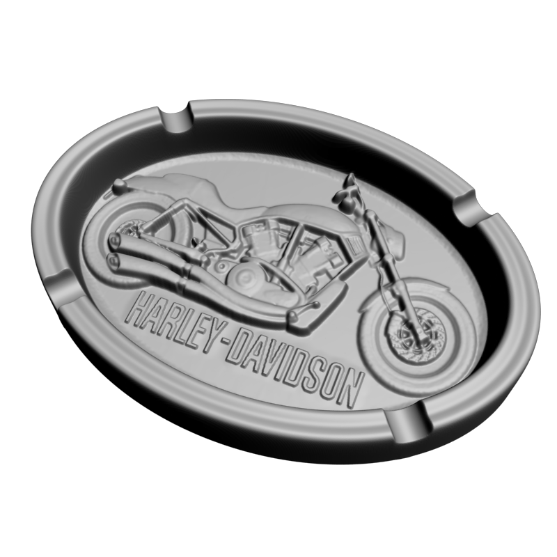 картинка Пепельница Харлей под смолу P4-477 3D-STL.COM