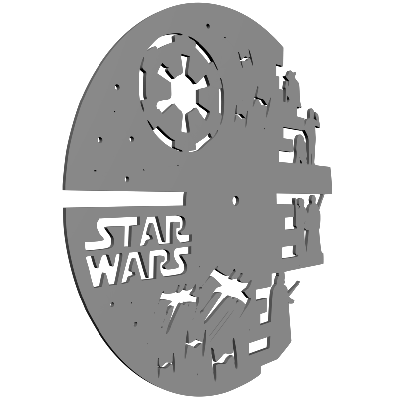картинка Star Wars Clock P3-201 3D-STL.COM