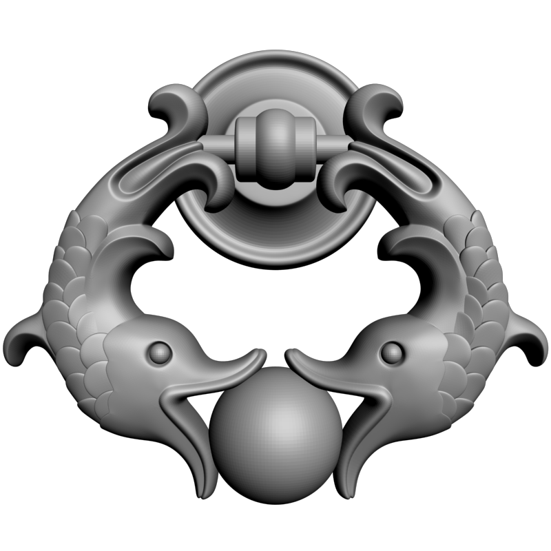 картинка Ручка Дельфины P4-407 3D-STL.COM