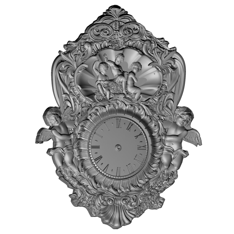 картинка Часы с ангелами P3-158 3D-STL.COM
