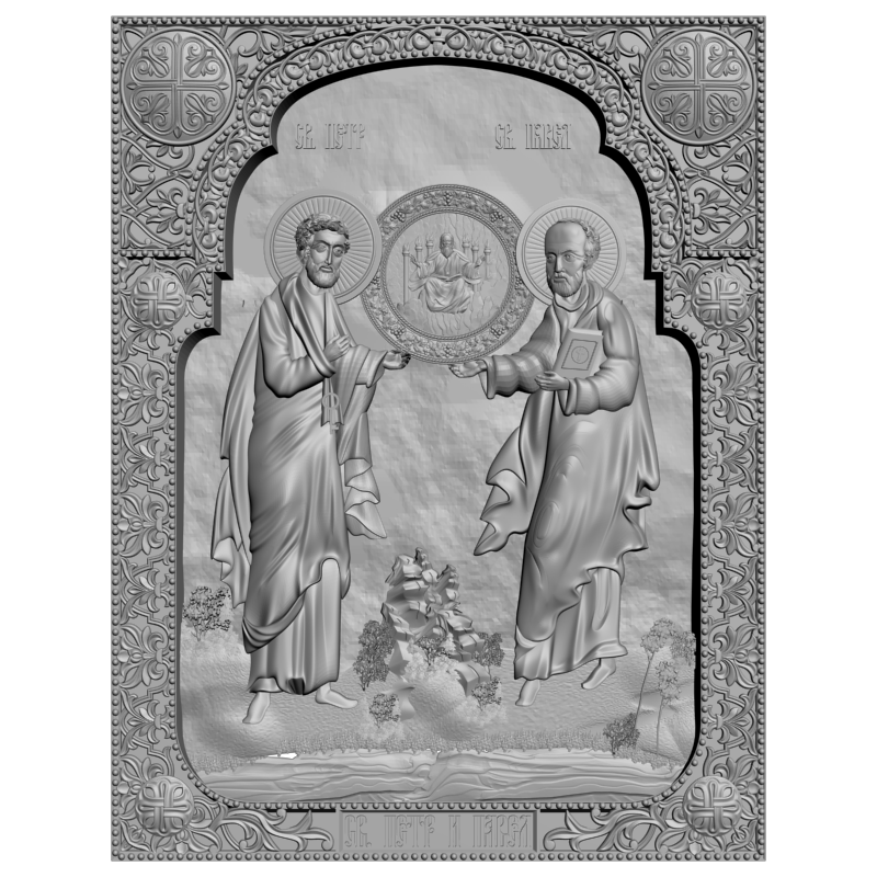 картинка Святые апостолы Петр и Павел V3-394 3D-STL.COM