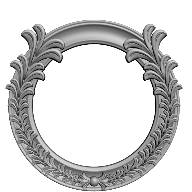картинка Рама резная круглая D14-405 3D-STL.COM