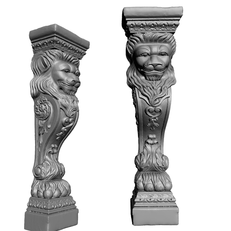 картинка Столб резной Лев D17-026 3D-STL.COM
