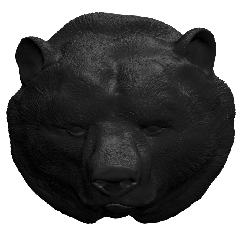картинка Голова гризли F1-236 3D-STL.COM