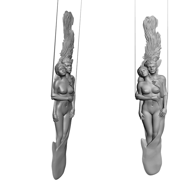картинка Парень с девушкой L1-004 3D-STL.COM