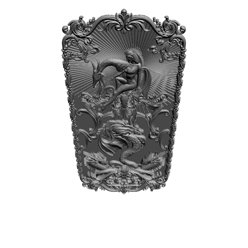 картинка Дракон и красавица PI2-017 3D-STL.COM