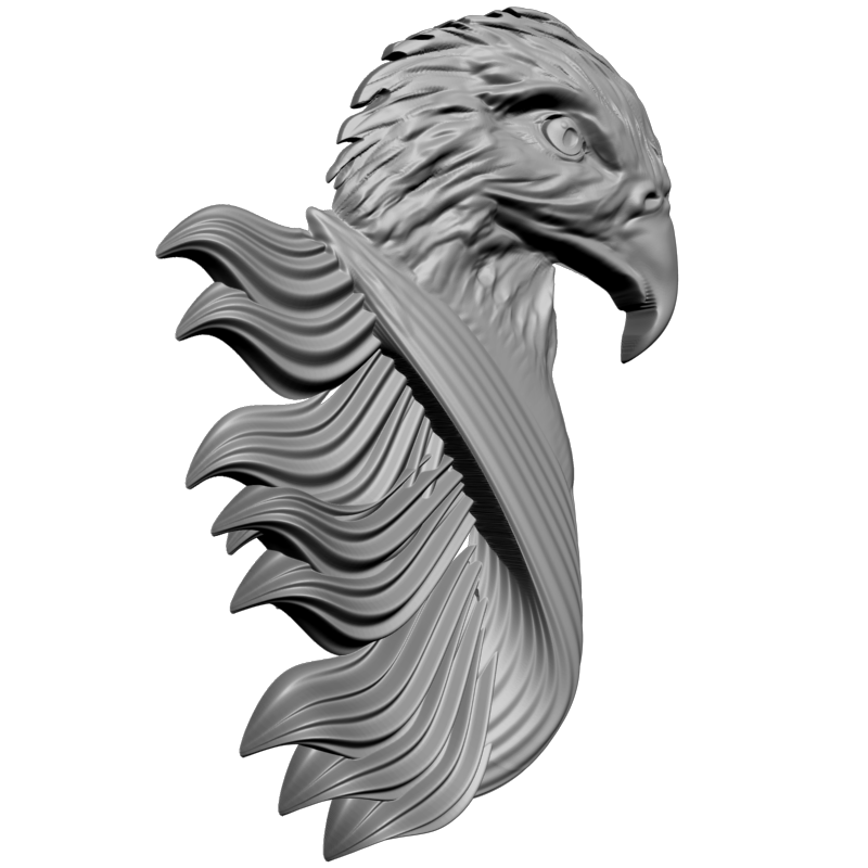 картинка Голова орла F3-074 3D-STL.COM