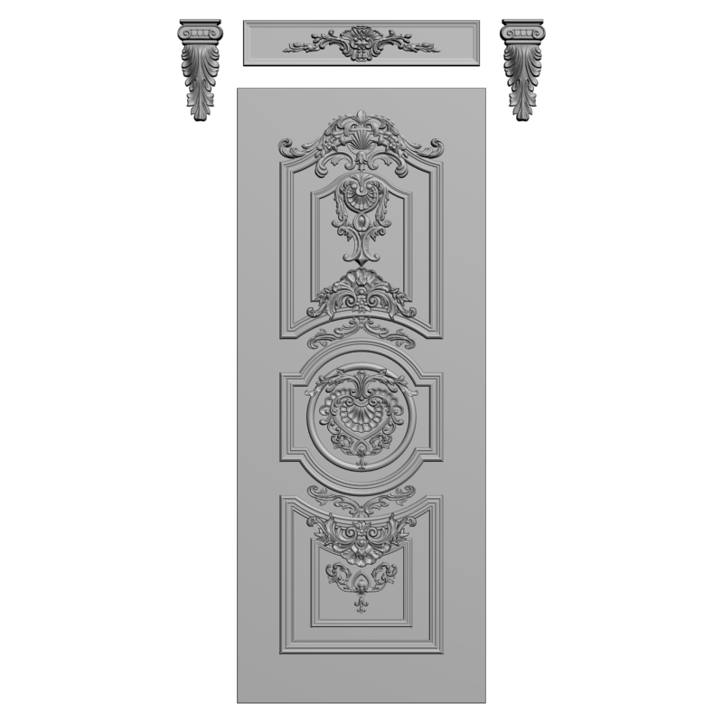 картинка Двери резные H3-068 3D-STL.COM