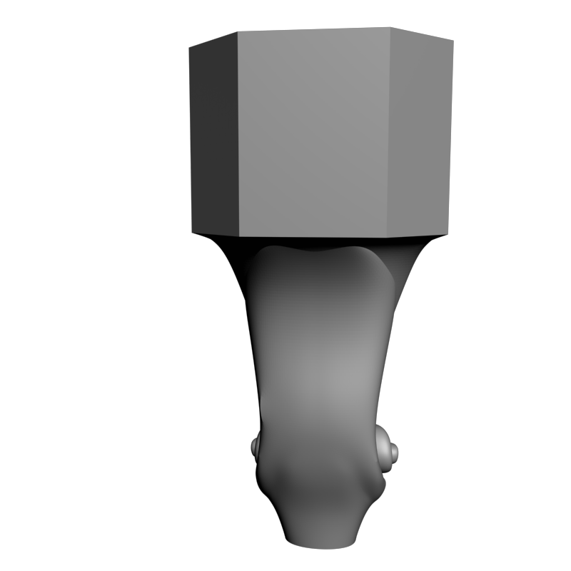 картинка Ножка мебельная резная M6-120 3D-STL.COM