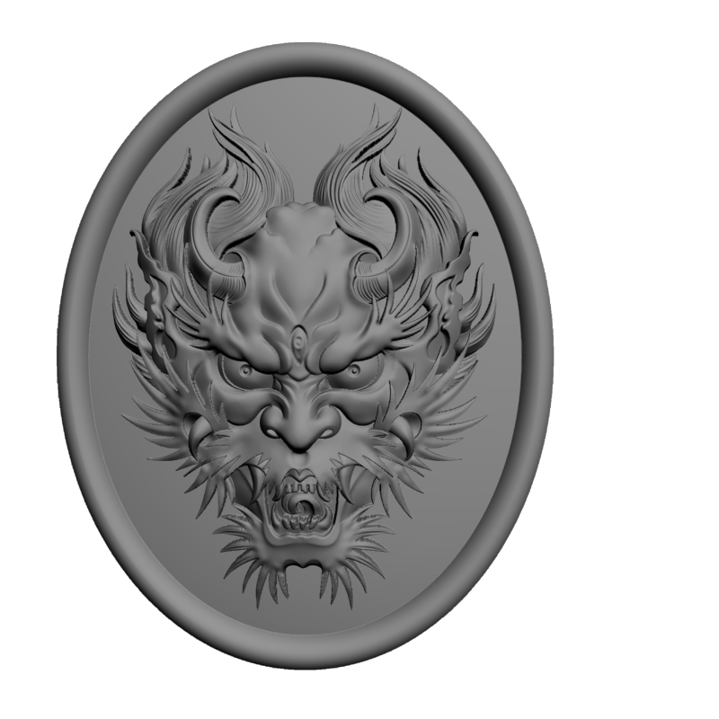 картинка Голова дракона D12-650 3D-STL.COM