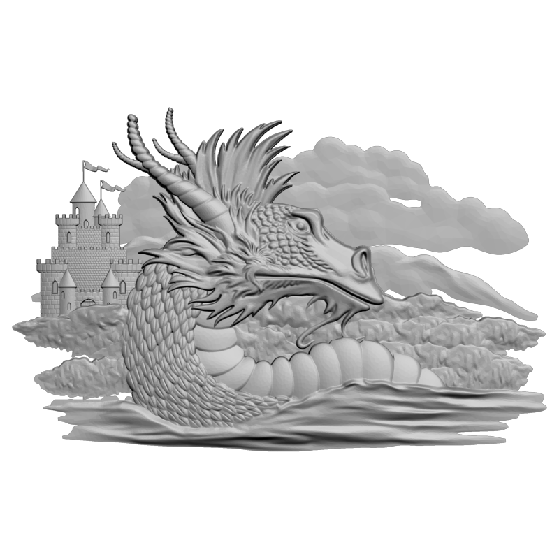 картинка Дракон D12-527 3D-STL.COM
