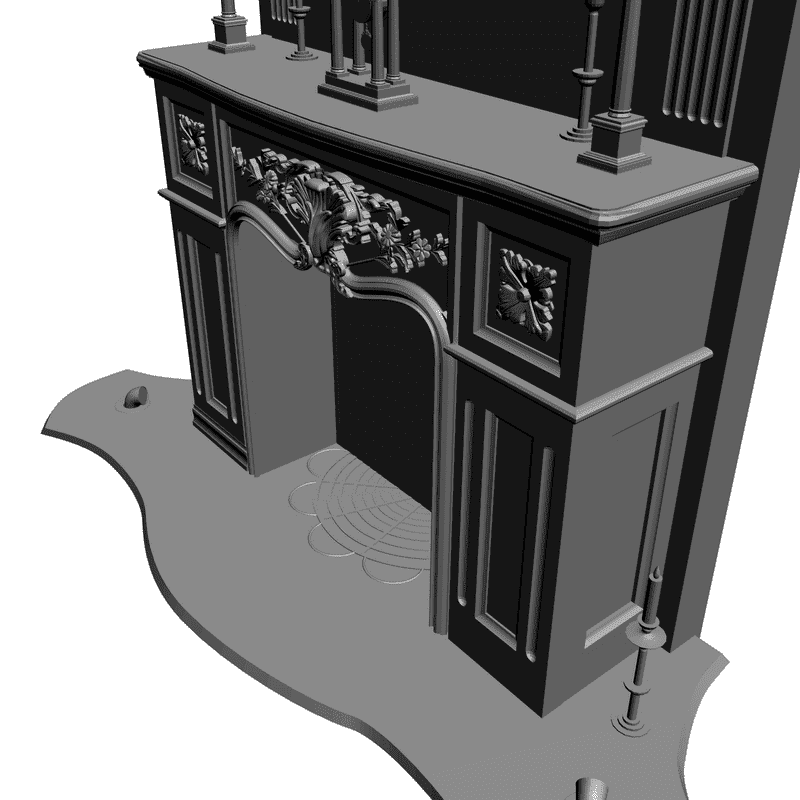 картинка Камин H4-003 3D-STL.COM