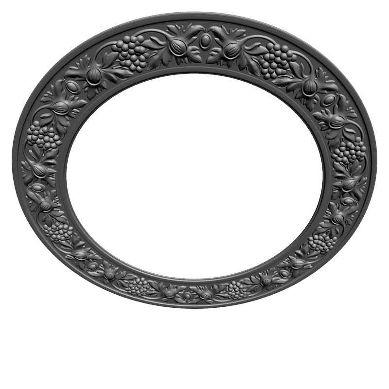 картинка Круглая рама резная D14-047 3D-STL.COM