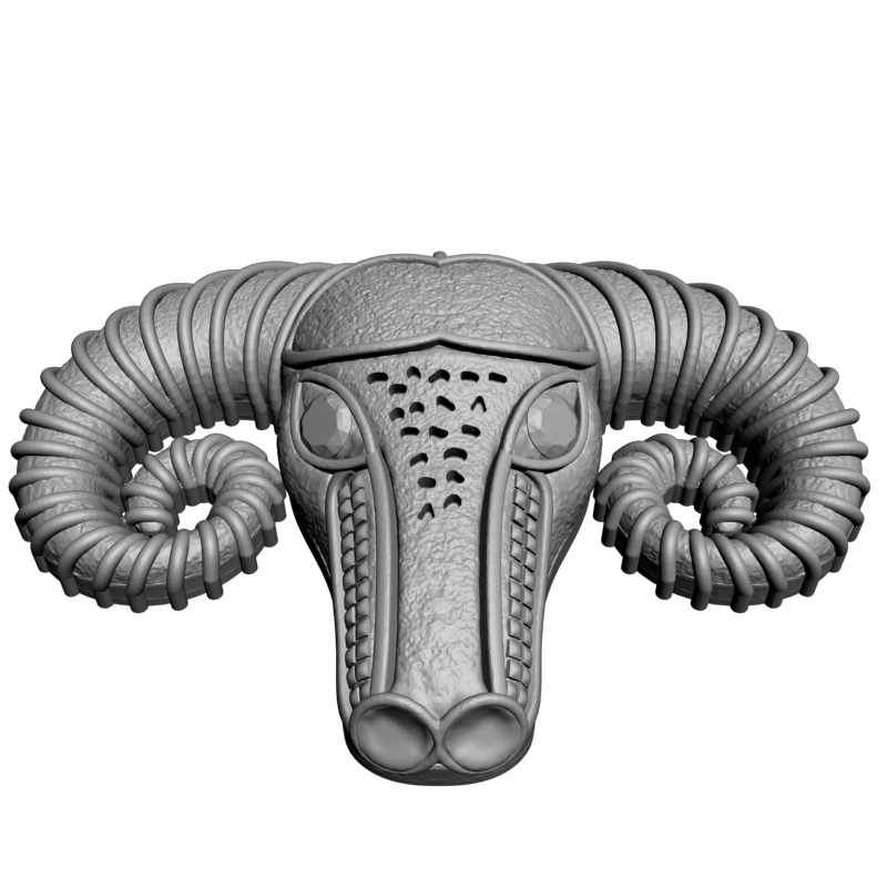 картинка Баран череп фигурка F1-298 3D-STL.COM