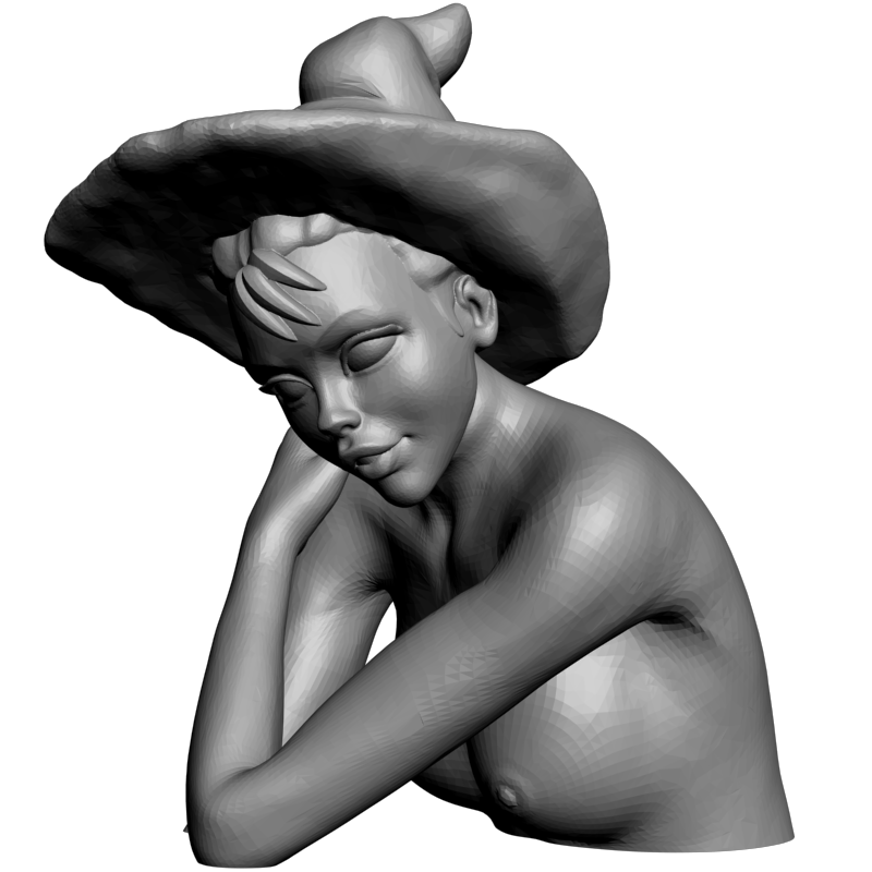 картинка Ведьма бюст L2-073 3D-STL.COM