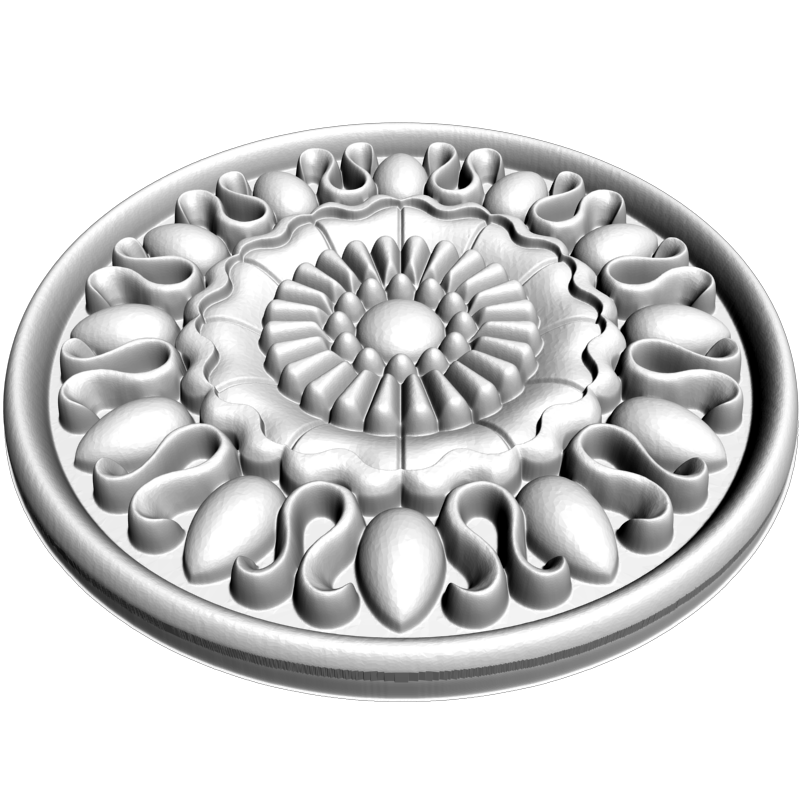 картинка Розетка резная круглая D16-289 3D-STL.COM