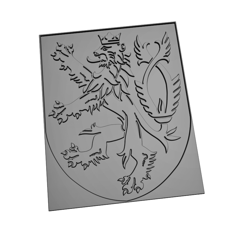 картинка Герб Чехии RG1-091 3D-STL.COM