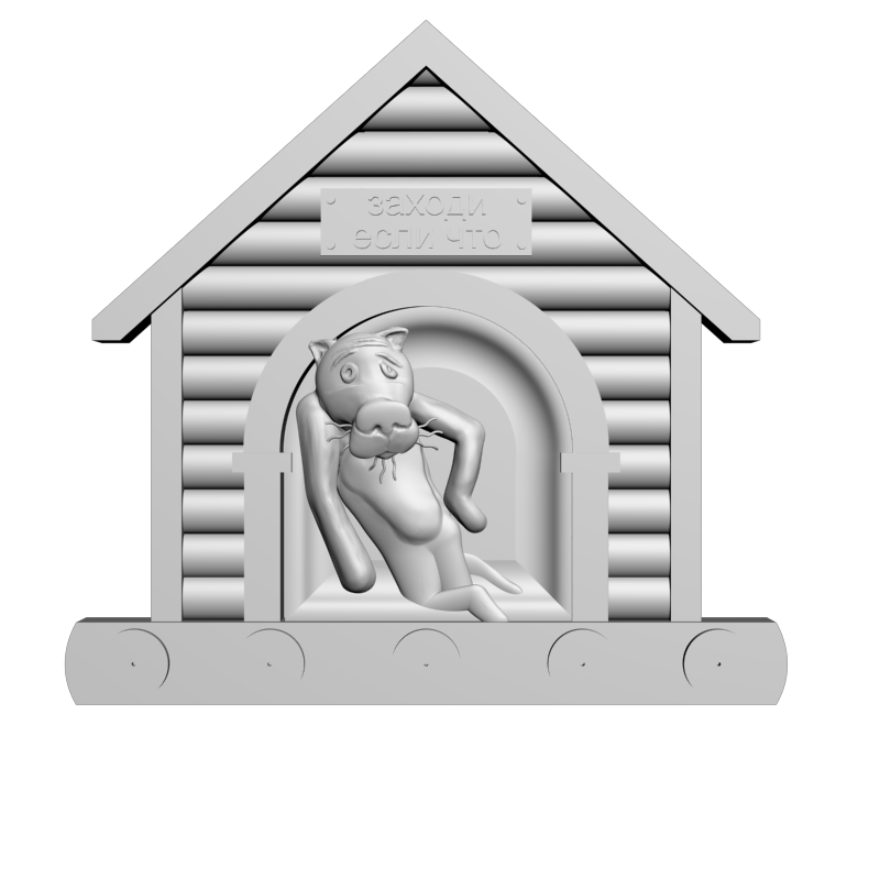 картинка Волк ключница P4-454 3D-STL.COM