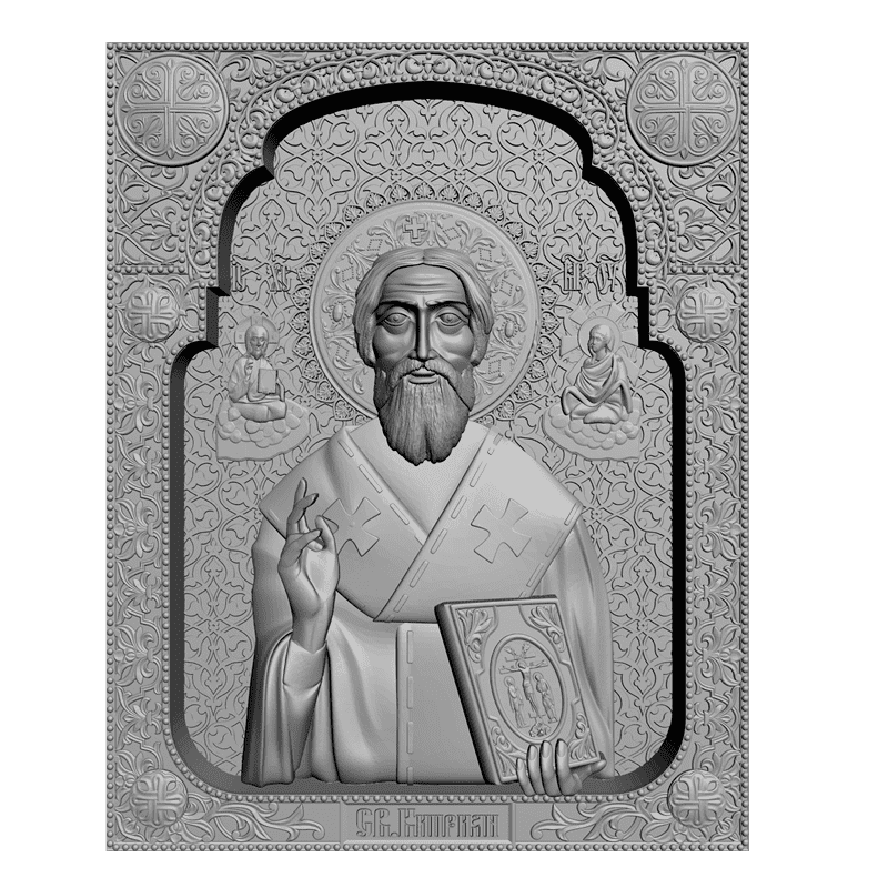 картинка Святой Киприан V3-138 3D-STL.COM