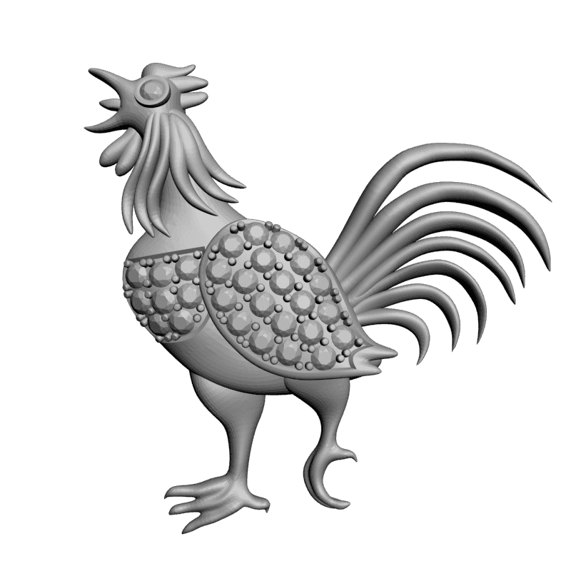 картинка Украшение «Золотой петушок» RY6-033 3D-STL.COM
