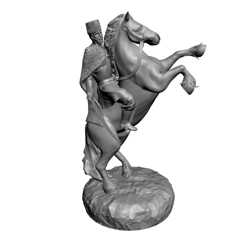 картинка Наездник на лошади L3-359 3D-STL.COM