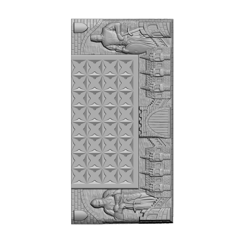 картинка Шахматная доска Рыцари и замок PI3-158 3D-STL.COM