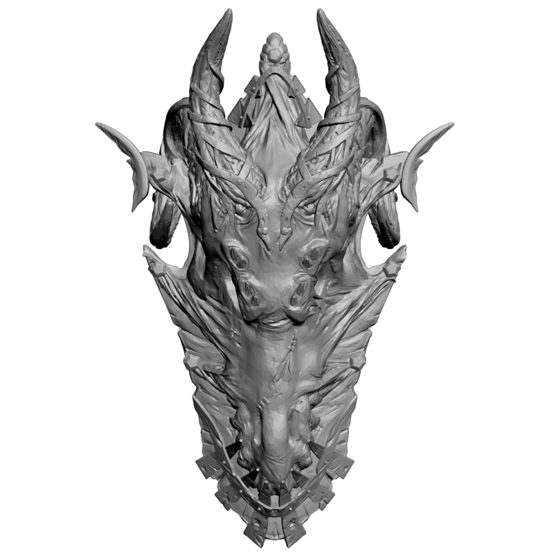 картинка Голова дракона P4-318 3D-STL.COM