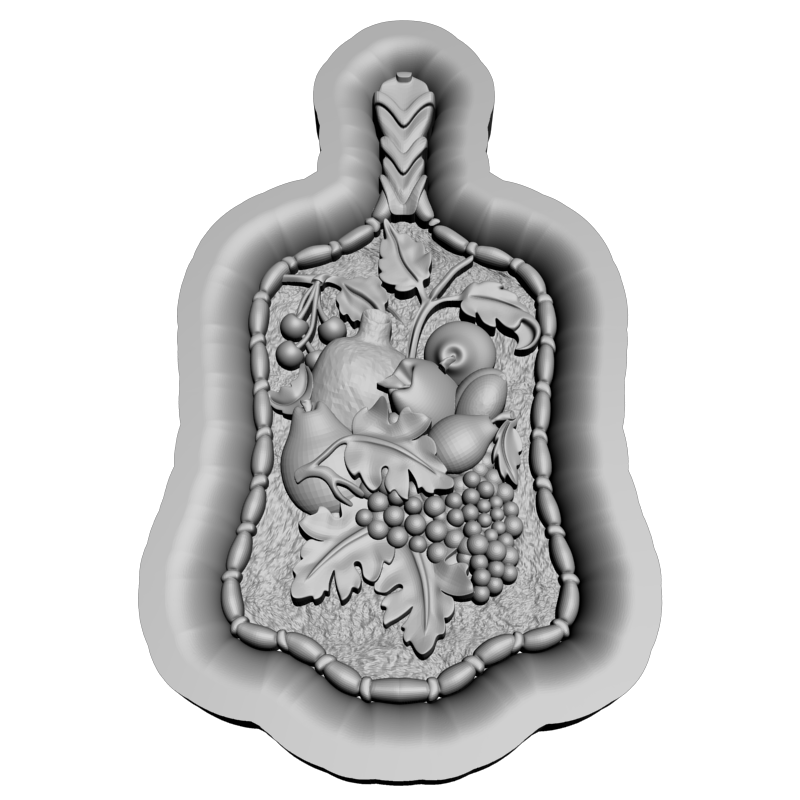 картинка Доска с фруктами P4-594 3D-STL.COM