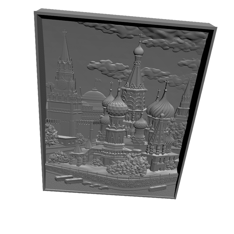 картинка Собор Василия Блаженного в Москве D12-043 3D-STL.COM