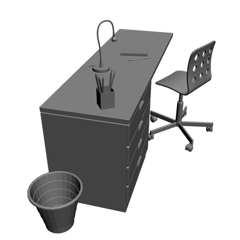 картинка Набор мебели M13-017 3D-STL.COM