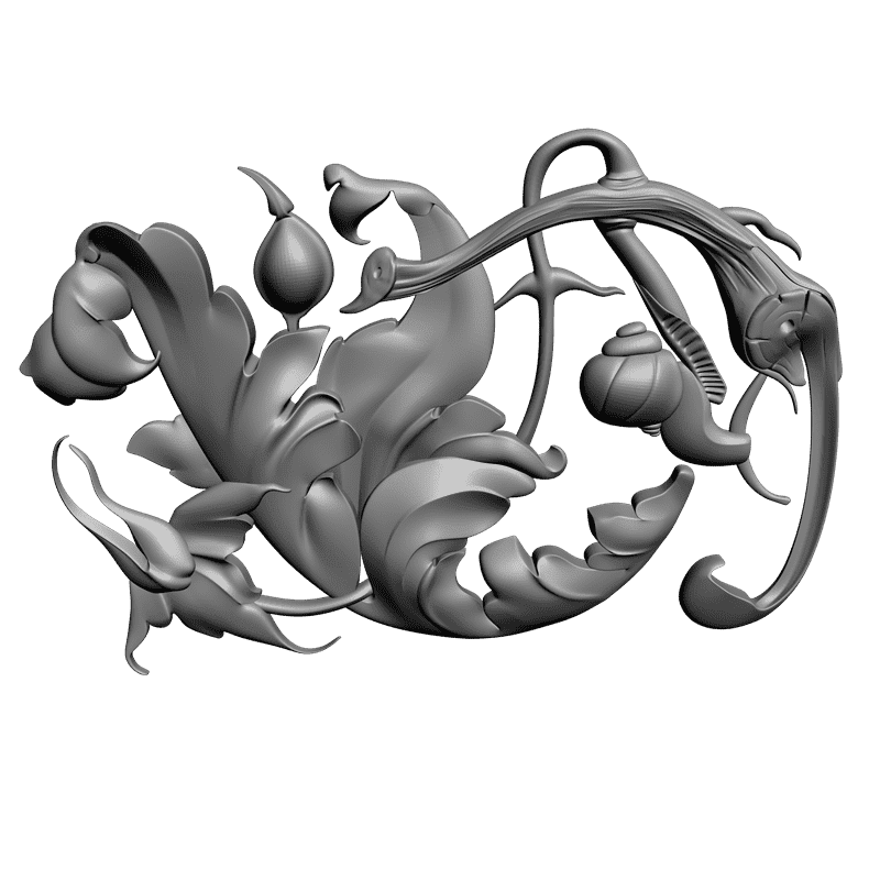 картинка Листочки F4-049 3D-STL.COM