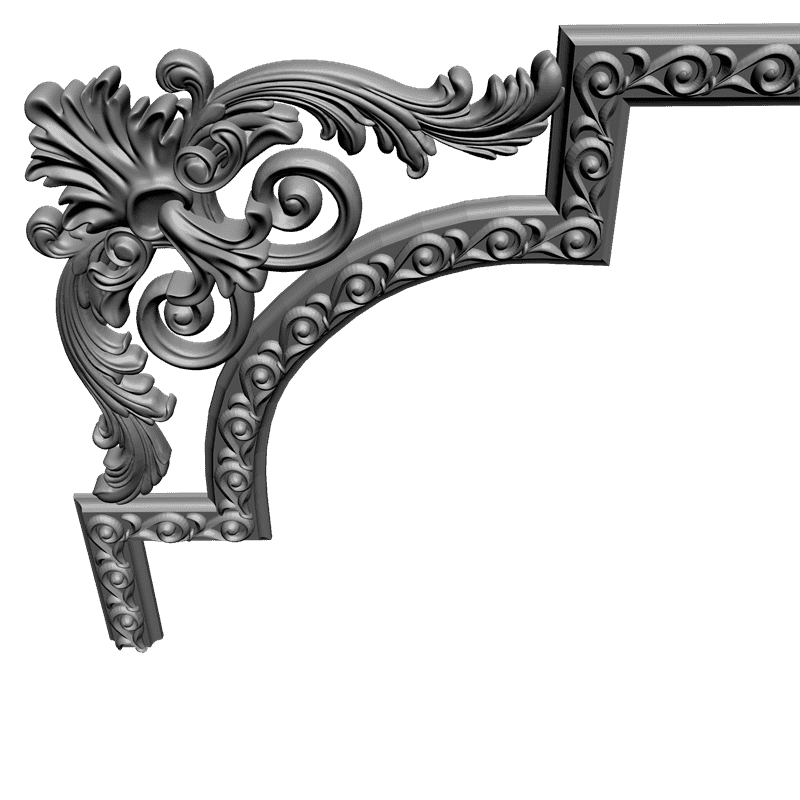 картинка Угловой элемент D19-017 3D-STL.COM