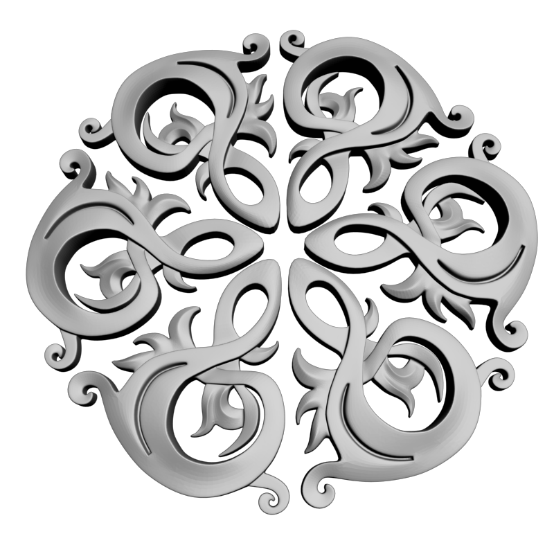картинка Розетка резная D16-379 3D-STL.COM