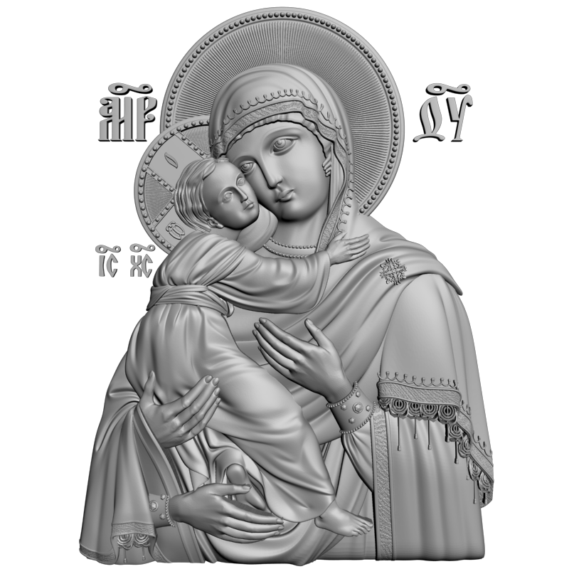 картинка Богородица троерукая V6-076 3D-STL.COM