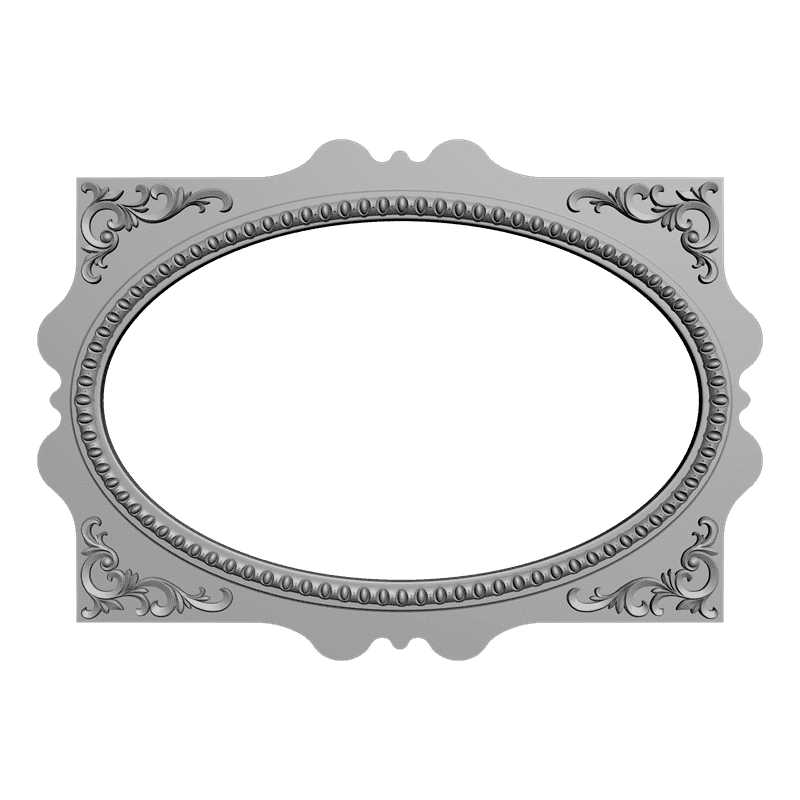 картинка Рама овальная под зеркало D14-120 3D-STL.COM