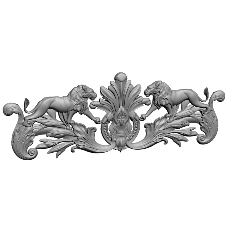 картинка Навершие со львами D3-210 3D-STL.COM