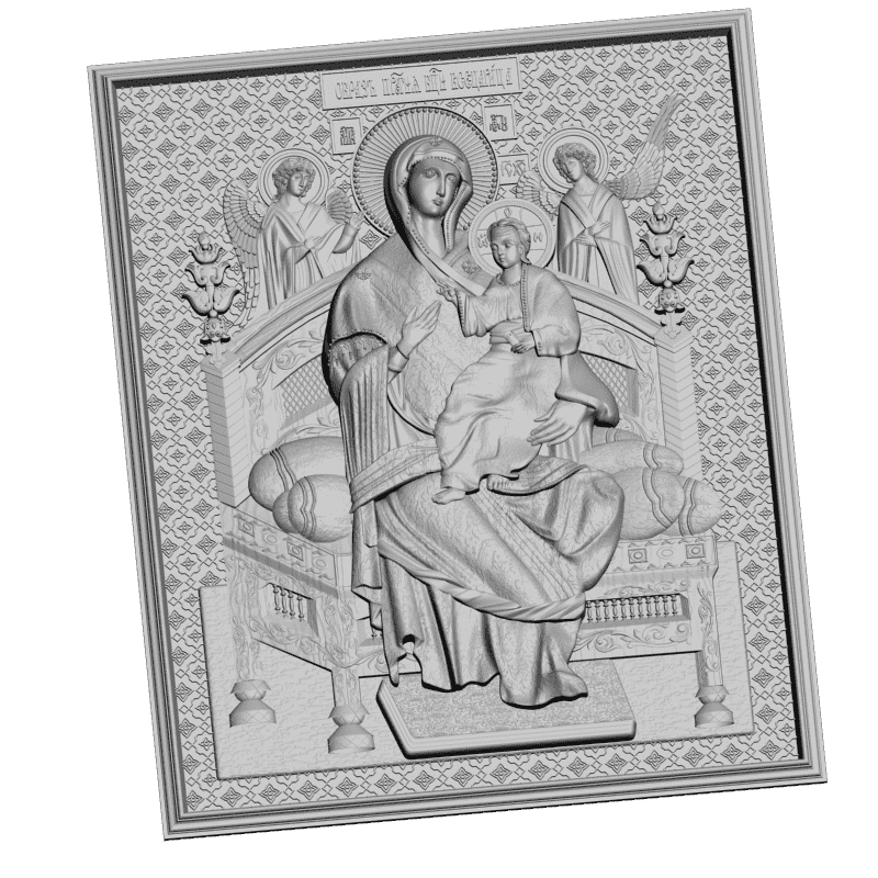 картинка Богородица Всецарица (Пантанасса) V3-322 3D-STL.COM