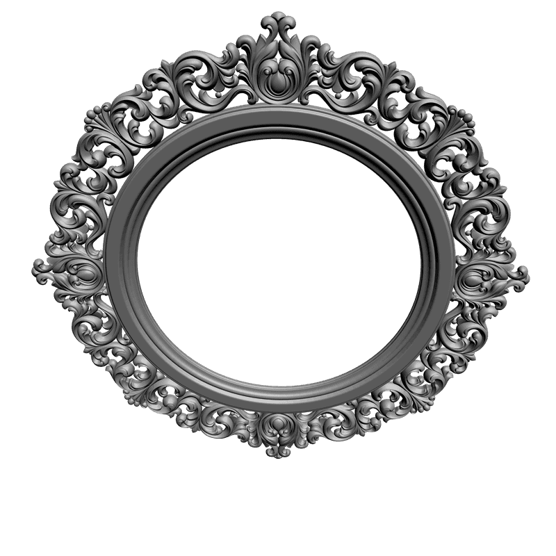 картинка Круглая рама резная D14-062 3D-STL.COM
